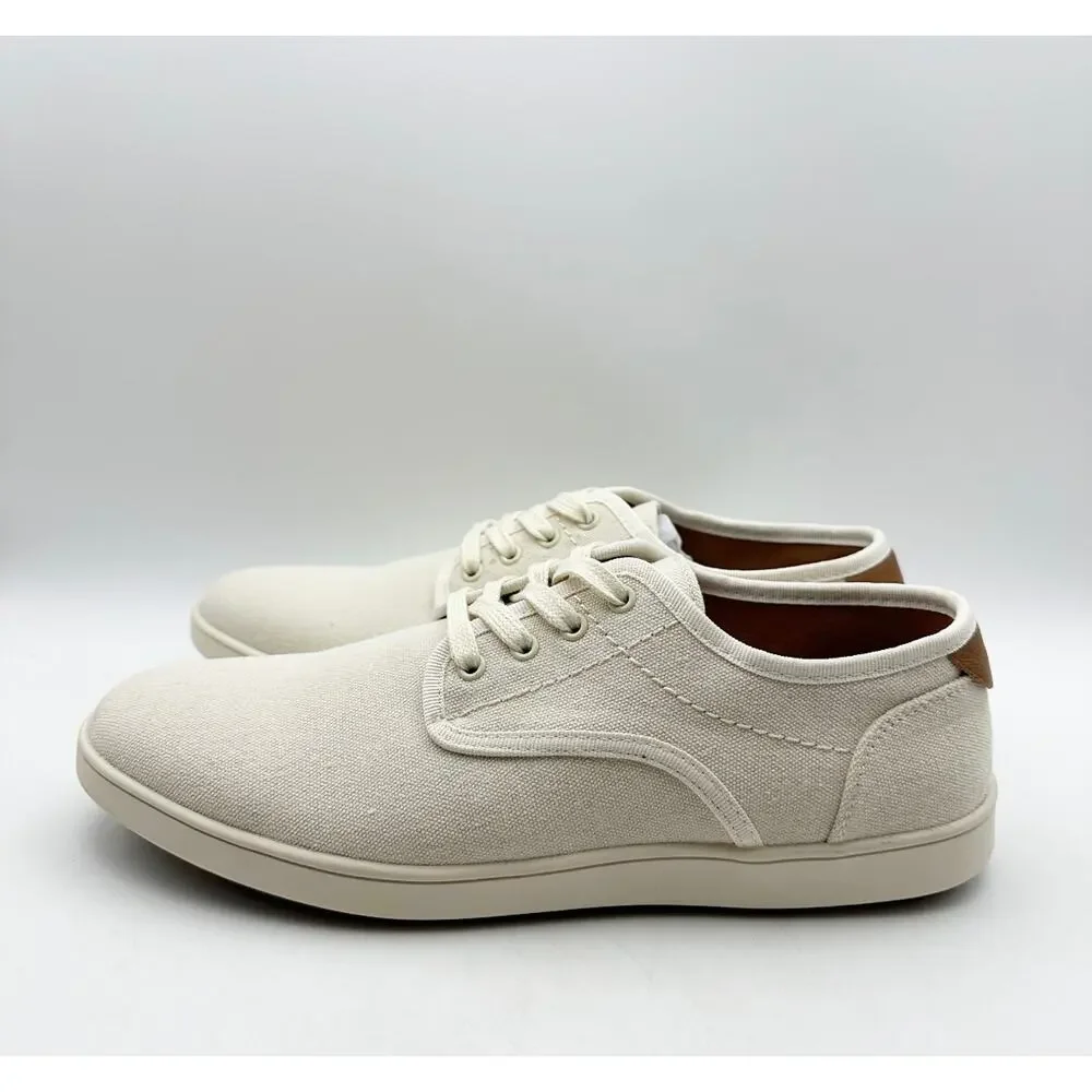 STEVE MADDEN Mens Fenta Casual Sneakers Size 10.5 M Cream White Fabric NIB